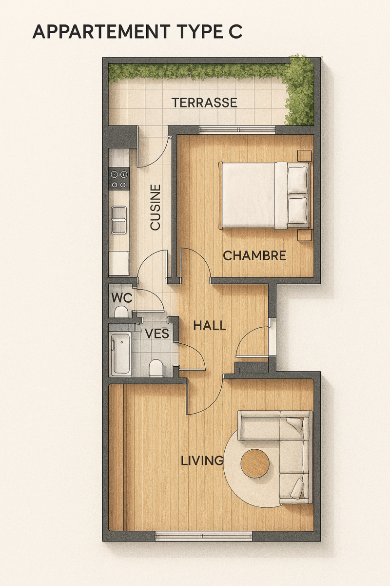 Appartement 80m²